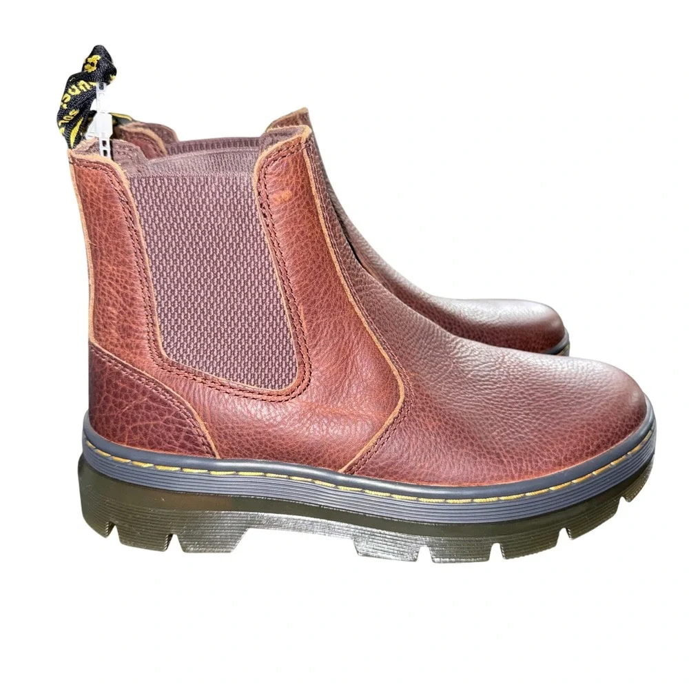 Dr. Martens Embury Ambassador Chelsea Boots Brown‎ Leather Mens 5 Womens 6 NEW